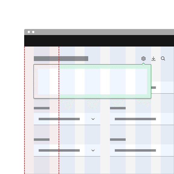 Don't exceed width of four columns.